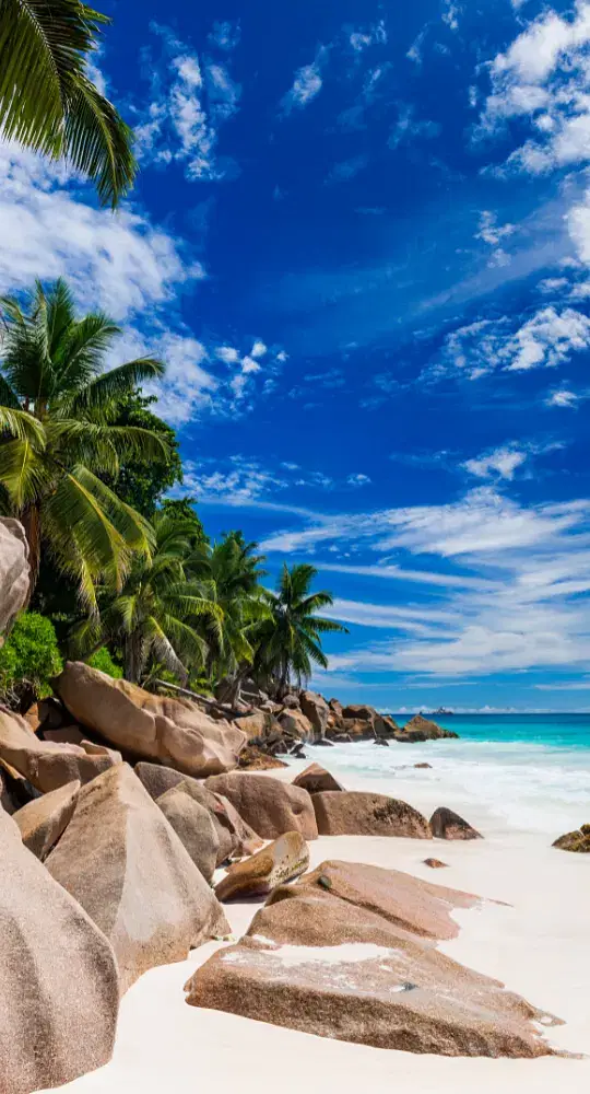 Idyllic Seychelles beach paradise